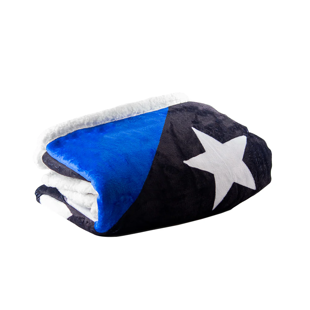 Thin Blue Line Sherpa Throw Blanket - Image 6