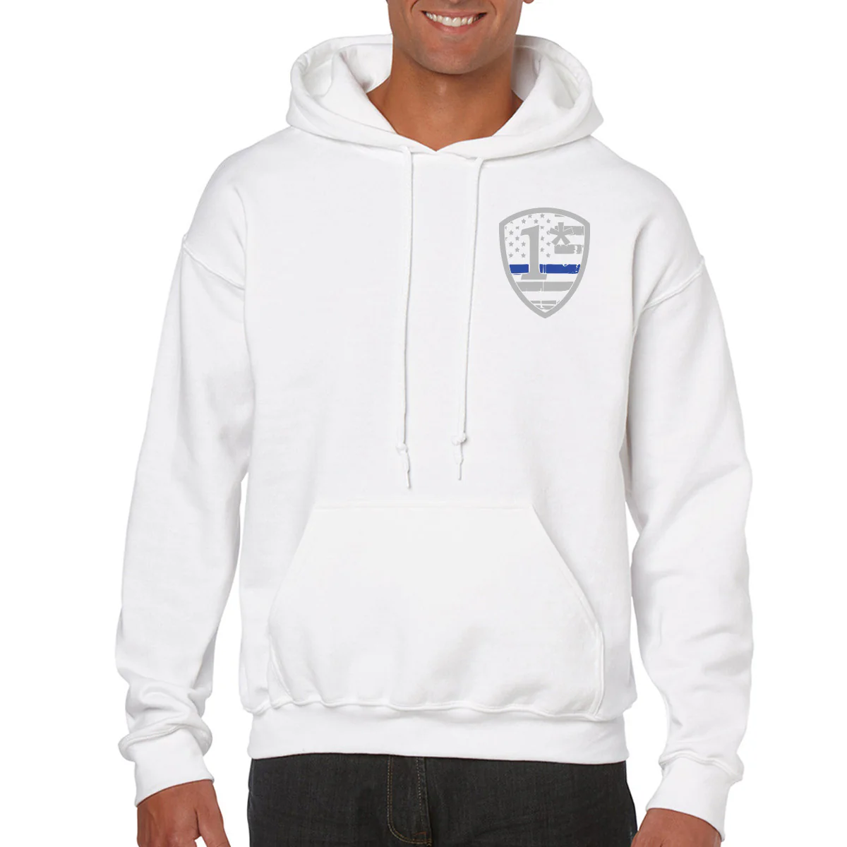 Hoodie - 1* Asterisk Thin Blue Line - Image 3