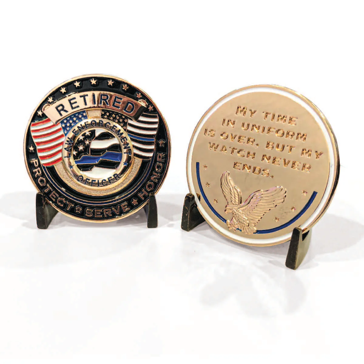 Retired - Watch Never Ends, Challenge Coin - Image 2