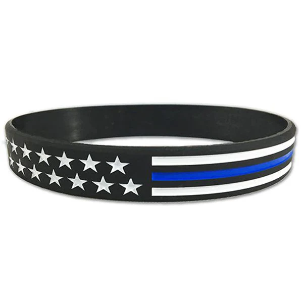 Thin Blue Line American Flag Bracelet - Image 3