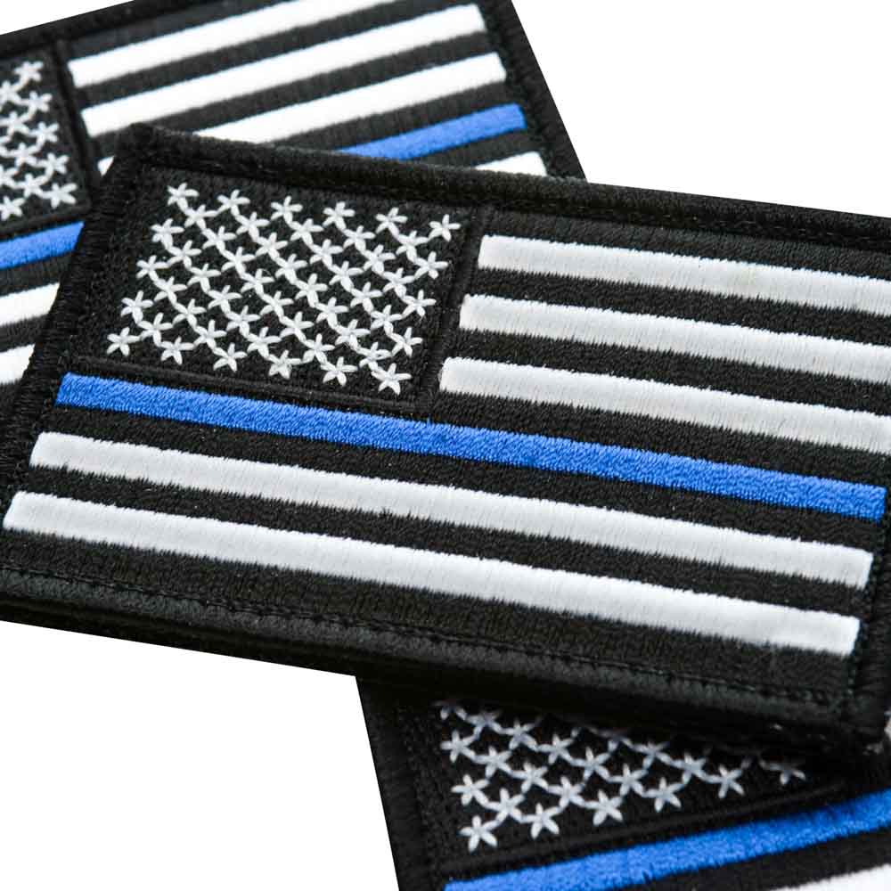 Thin Blue Line American Flag Patch - Image 3