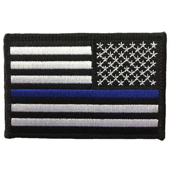 Thin Blue Line American Flag Patch - Image 7