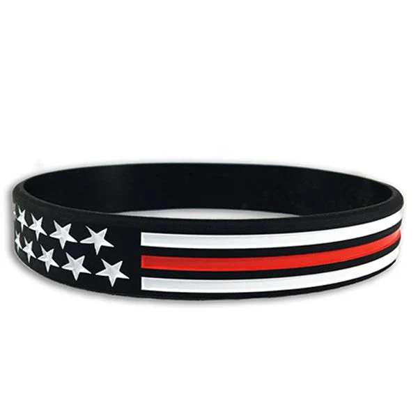 Thin Red Line American Flag Bracelet - Image 3
