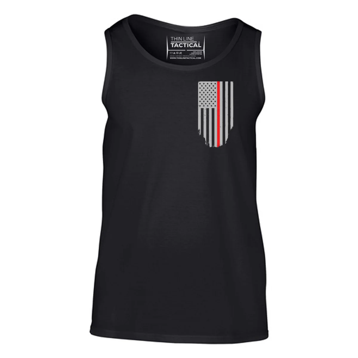 Tank - Thin Red Line American Flag - HONOR & RESPECT - Image 3